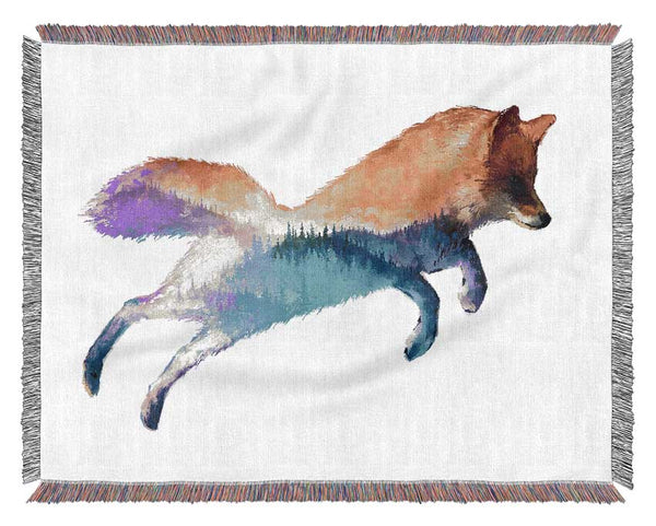 Fox Pounce Woven Blanket