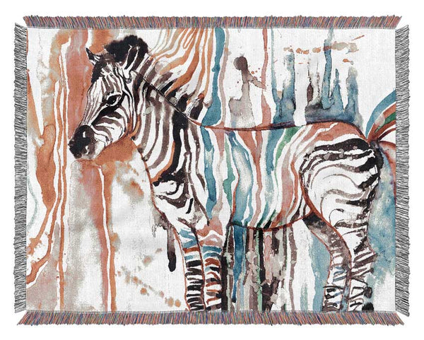 Funky Zebra Woven Blanket