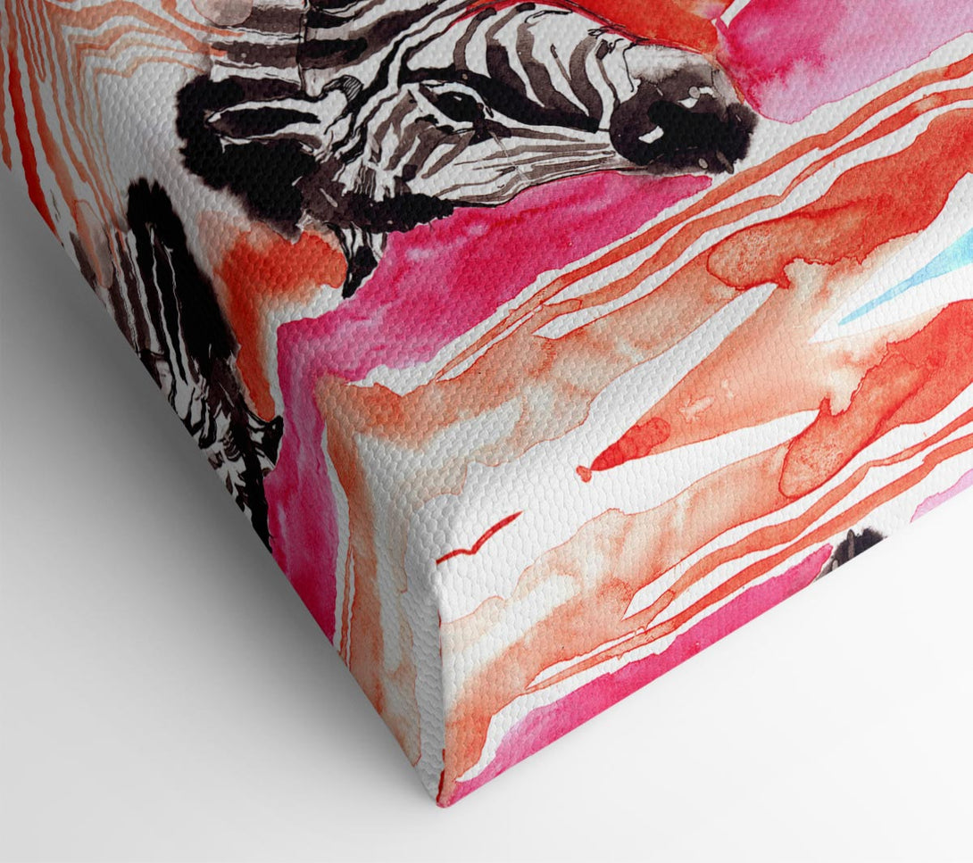  A Canvas Print of Funky Zebra Canvas Art
