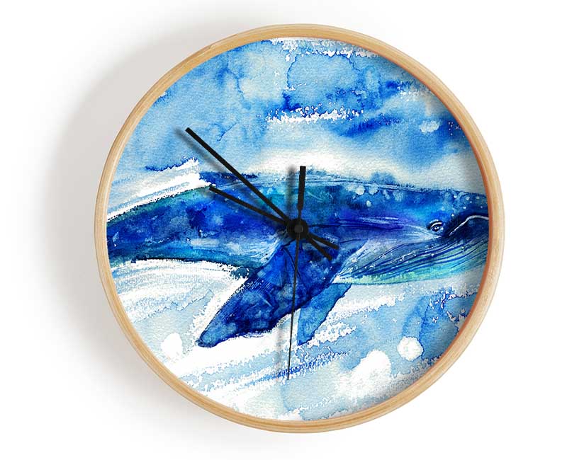 Whale Painting Clock - Wallart-Direct UK