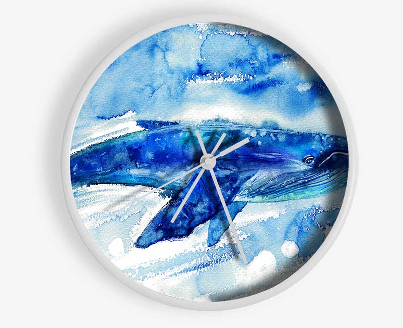 Whale Painting Clock - Wallart-Direct UK