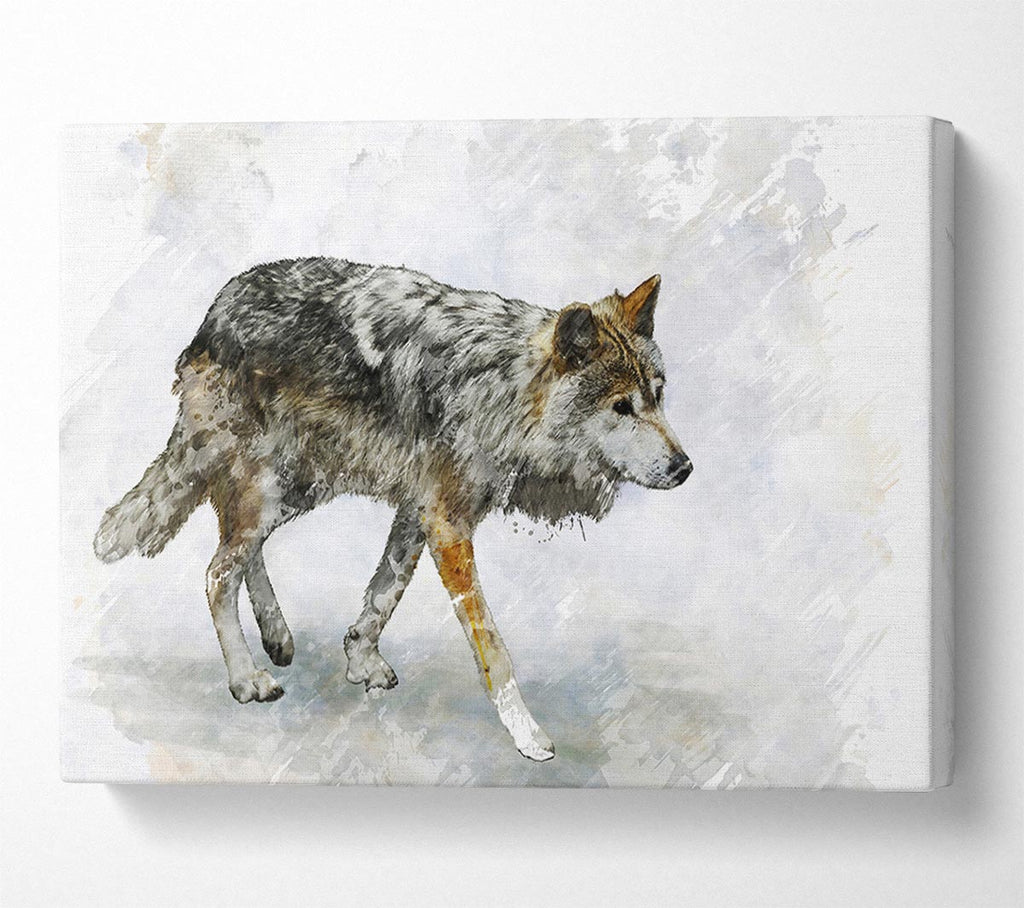 Picture of Wolf Trek Canvas Print Wall Art
