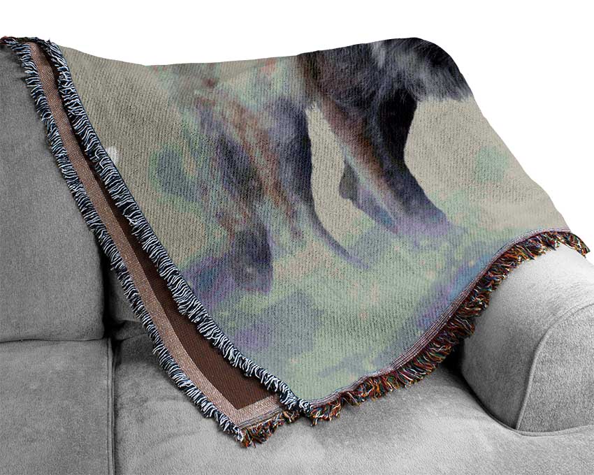 Prowling Wolf Woven Blanket