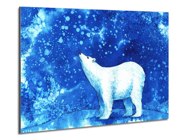 Magical Polar Bear Metal Print