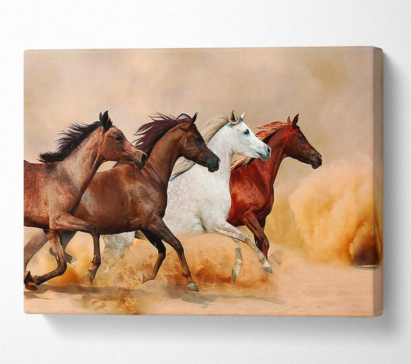  A Canvas Print of Horse Stampede Canvas Art