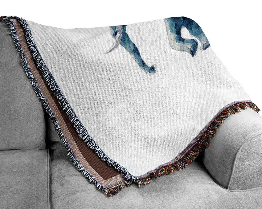 Mother and Child Elephant Love Woven Blanket
