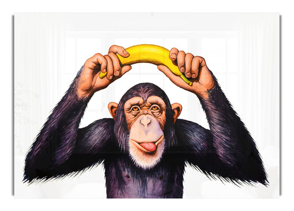 Frecher Bananenaffe