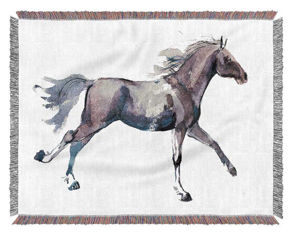 Trotting Horse Woven Blanket