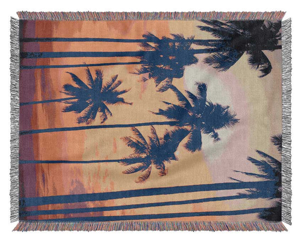 Californian Palm Trees Woven Blanket