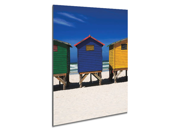 Beach Hut Sands Metal Print