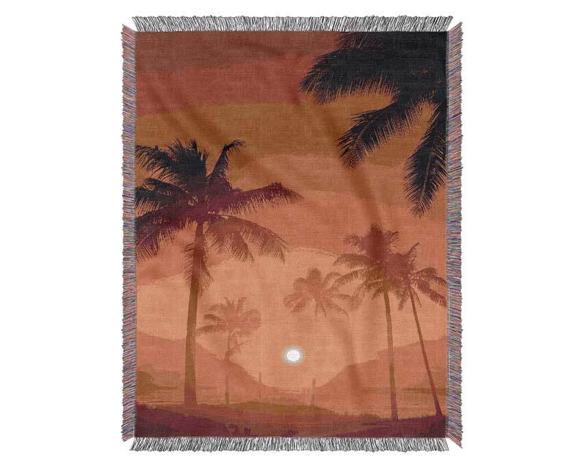 Stunning California Sunset Woven Blanket