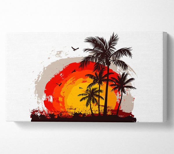 Impressionist Palm Tree Sun