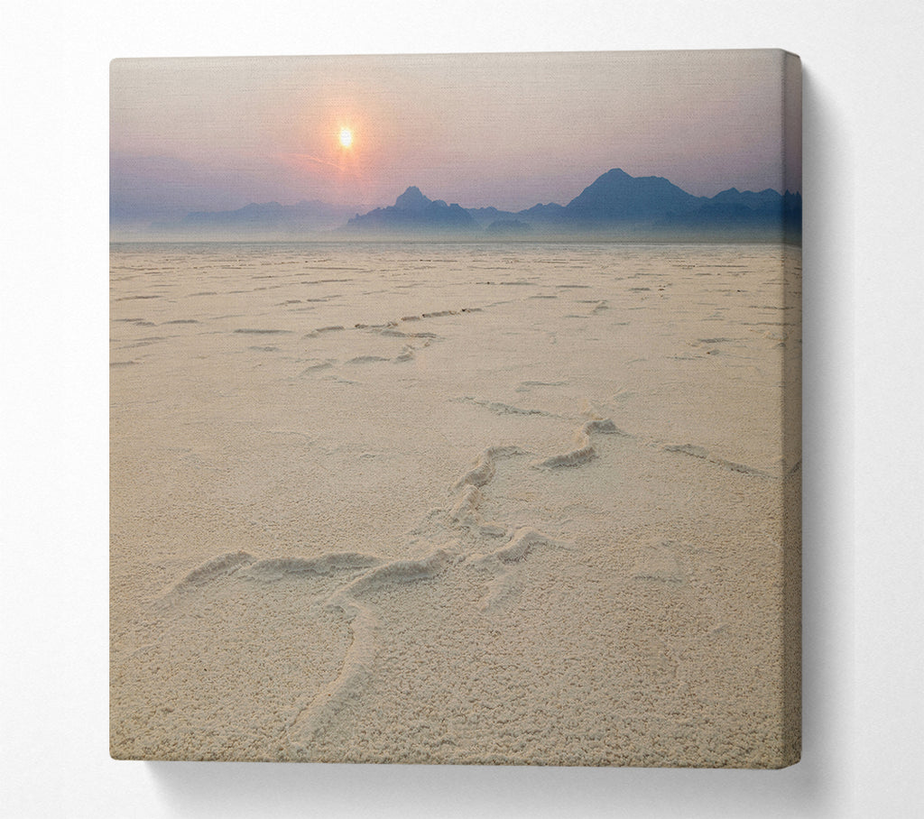 A Square Canvas Print Showing Sands Square Wall Art