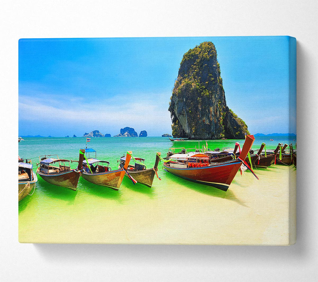 Picture of Thailand Boats Canvas Print Wall Art