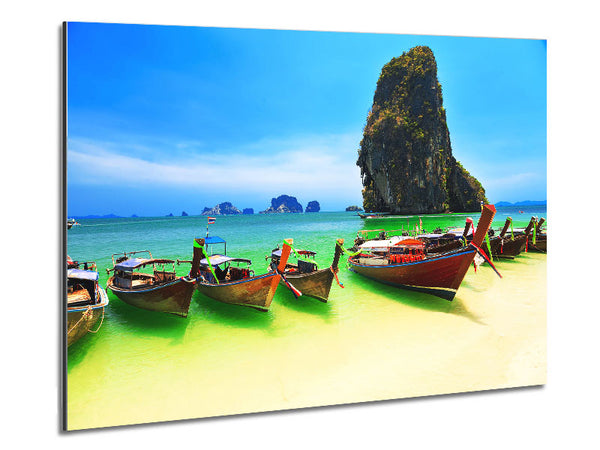 Thailand Boats Metal Print