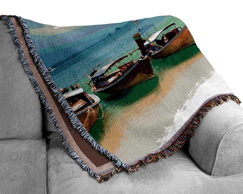 Thailand Boats Woven Blanket