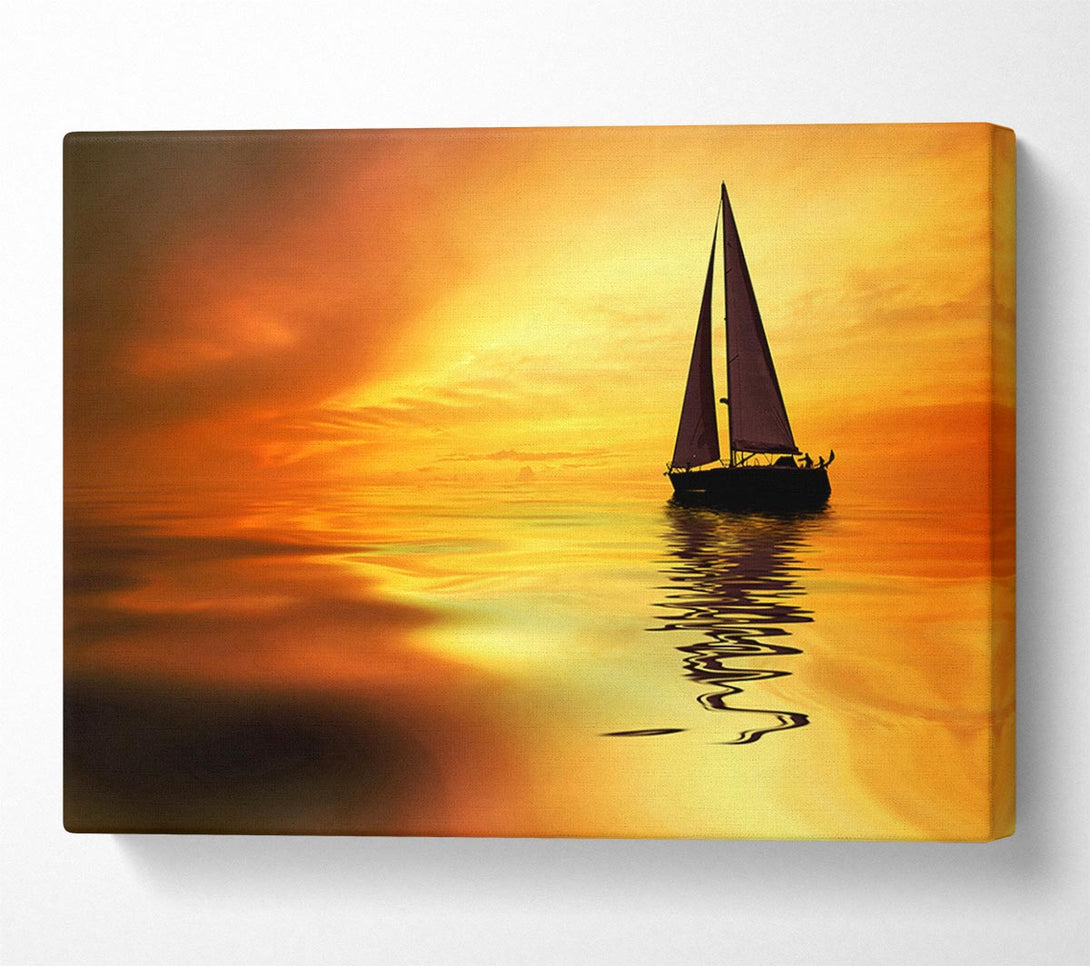 Picture of Sailboat Sunset 1 Canvas Print Wall Art