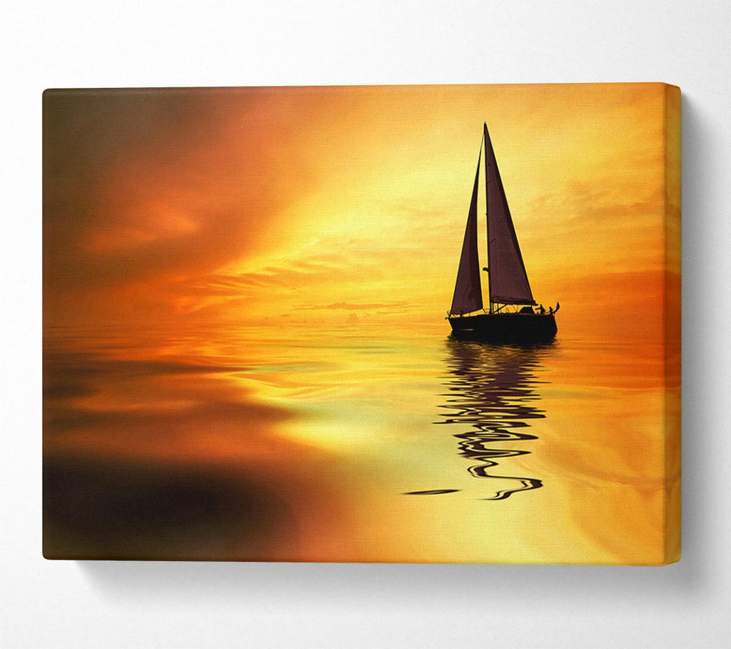 Picture of Sailboat Sunset 1 Canvas Print Wall Art