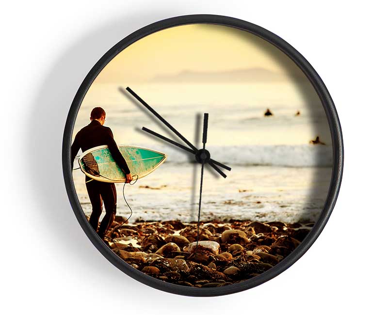 Early Morning Surf Clock - Wallart-Direct UK