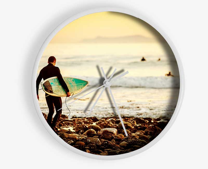 Early Morning Surf Clock - Wallart-Direct UK