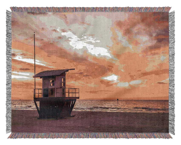 Watchers Tower Sunset Woven Blanket