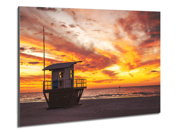 Watchers Tower Sunset Metal Print