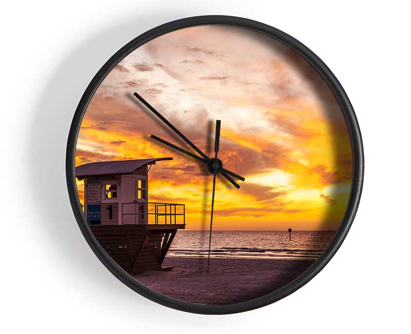 Watchers Tower Sunset Clock - Wallart-Direct UK