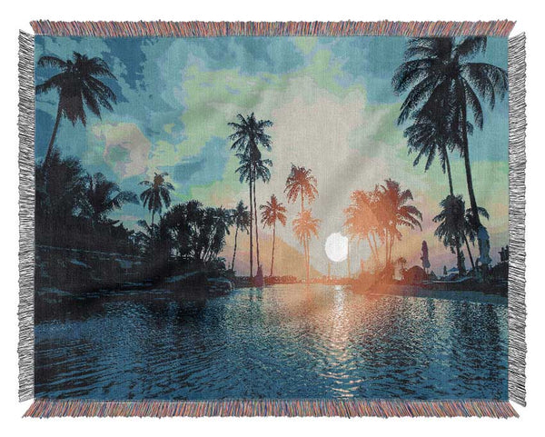As The Sun Goes Down 2 Woven Blanket