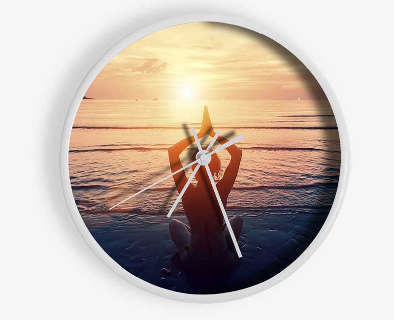 Early Morning Yoga Clock - Wallart-Direct UK