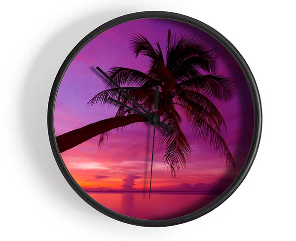 Palm Tree Skies Clock - Wallart-Direct UK