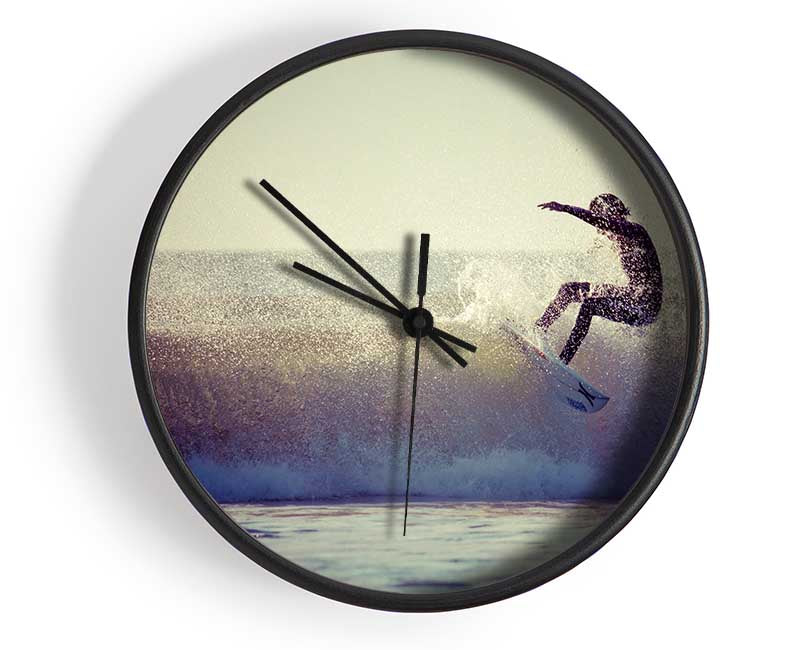 Surfing The Waves Clock - Wallart-Direct UK