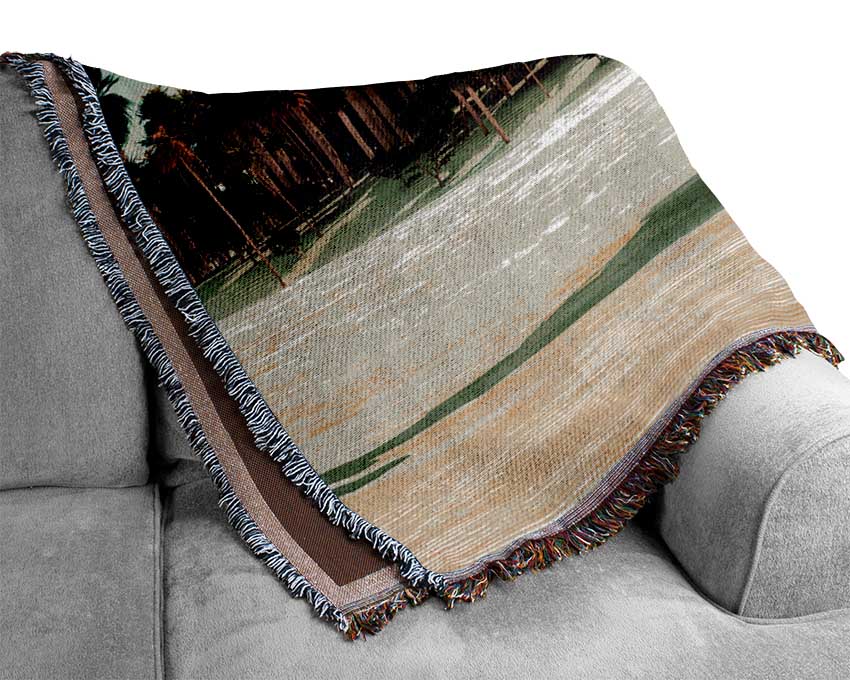 Packed To Go To The Beach Woven Blanket