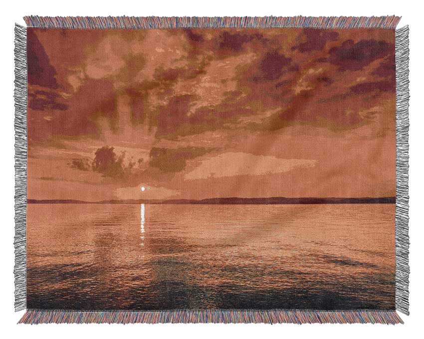 Stunning Sun Ray Ocean Woven Blanket