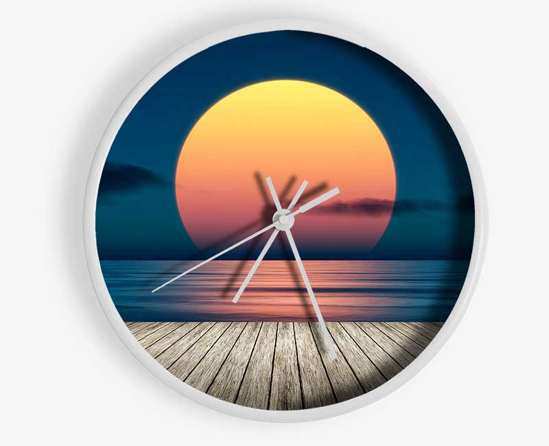 Boardwalk Sun Clock - Wallart-Direct UK