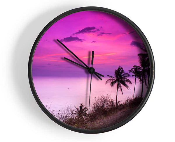 Pink Heaven 1 Clock - Wallart-Direct UK