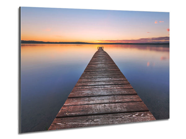Tranquil Dock To The Sun Metal Print