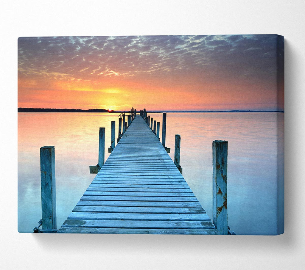 Picture of Peaceful Boardwalk Skies Canvas Print Wall Art