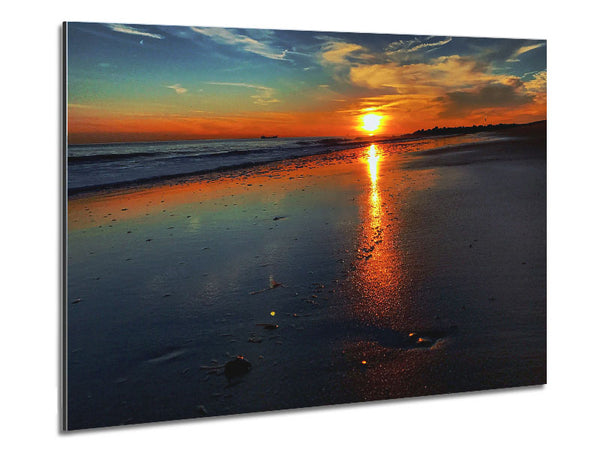 Sparkling Orange Glow Metal Print