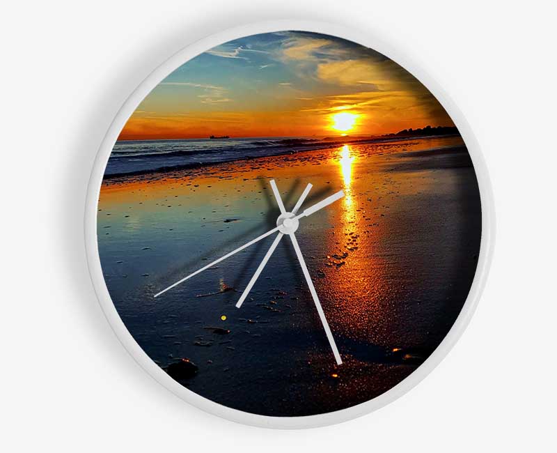 Sparkling Orange Glow Clock - Wallart-Direct UK