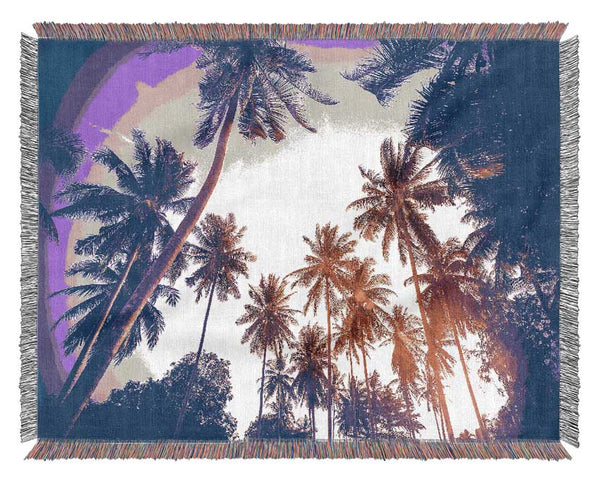 Palm Tree Glow Woven Blanket