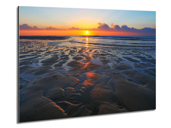 Sun Beam Sands Metal Print