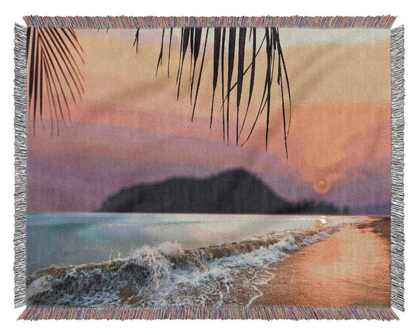 Movement Of the Glistening Sunset Woven Blanket
