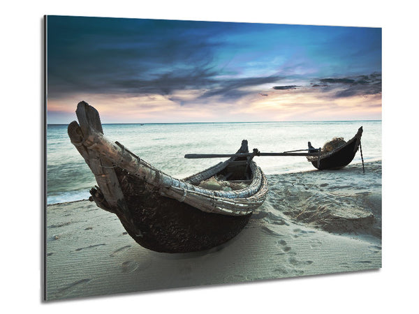 Fischerboot in der Abenddämmerung