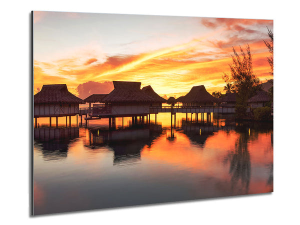 Sunset Reflections Metal Print