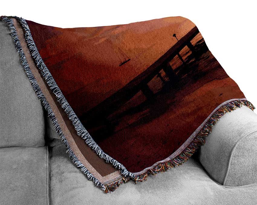 Sailboat Ocean Woven Blanket