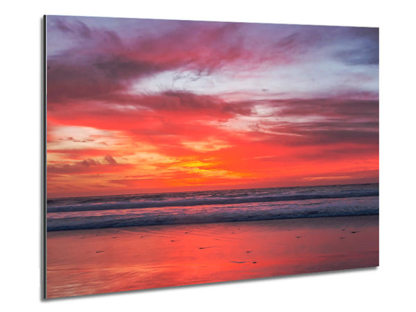 Sunset Ocean Metal Print