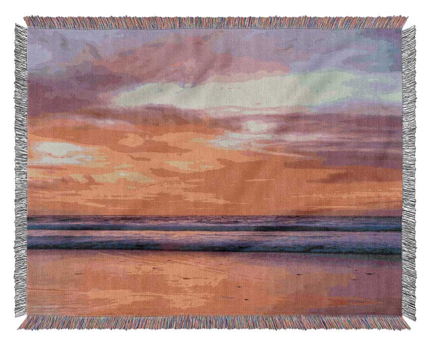 Sunset Ocean Woven Blanket