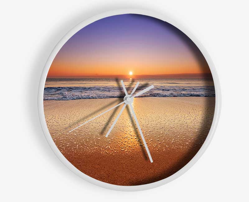 Distant Ocean Sunset Clock - Wallart-Direct UK