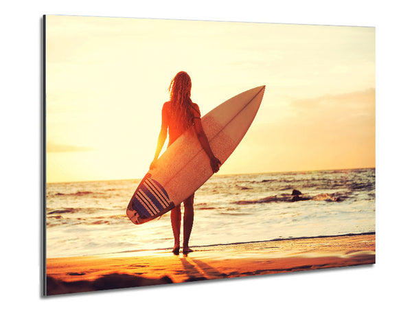 Surfers Sunrise Metal Print