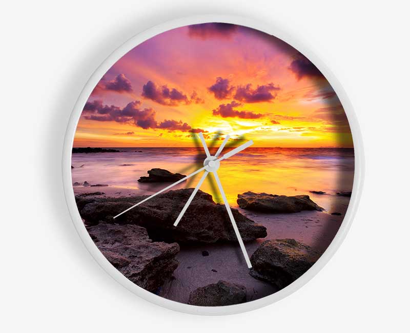 Distant Ocean Skies Clock - Wallart-Direct UK